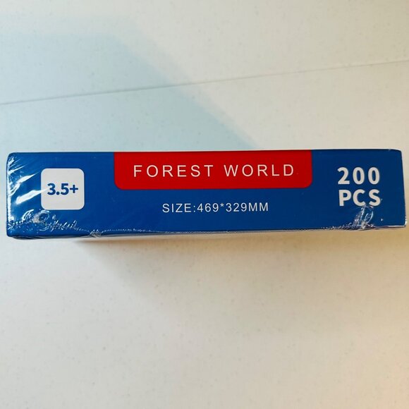 Elephant Shaped Puzzle 200 Pcs Forest World Colorful Animal Design - Picture 2 of 5